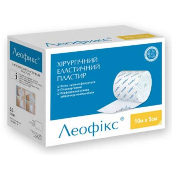 Пластир хірургічний Леофікс еластичний на нетканинній основі 10 см × 5 м Леон-Фарм